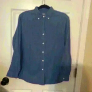 LL Bean long sleeve button down shirts, blue size medium 100% cotton
